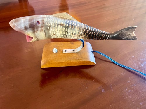 Table lamp fish handmade - table, lamp,