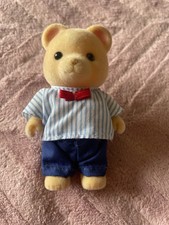 Sylvanian Families  Fish & Chips Van Owner Bear In Figure Good Condition 