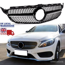 FOR MERCEDES W205 C CLASS DIAMOND GRILL GRILLE C200 C220 C250 C300 2015-2018