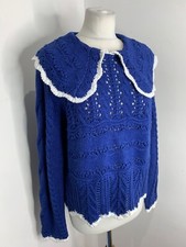 BNNT Shrimps Wide collar Crochet Sweater L NEW jumper knit Fritz chunky rrp £365