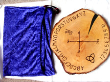 Handmade Large Wooden Spirit Ouija Board in Bag