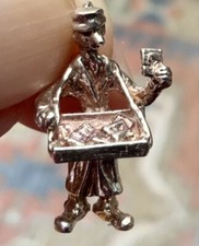 VINTAGE SCARCE (NUVO) STAMPED CIGARETTE SELLER SILVER CHARM,CHARM BRACELET 4.2g
