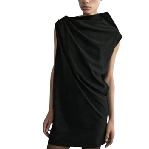 Zara womens black draped mini - zara,