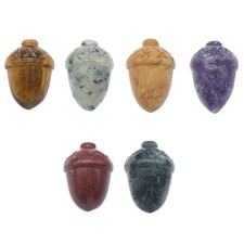  6 Pcs Mini Ornaments Small Crystal Fruit Figurine Decorative Pine Cones