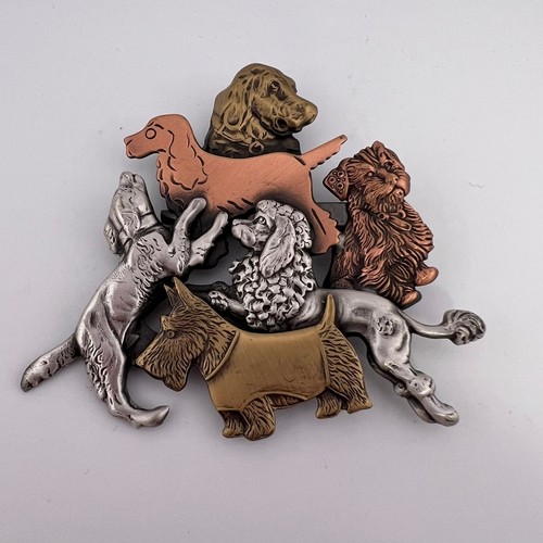 Vintage multi dog - vintage, brooch