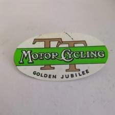isle of man TT motor cycling golden jubile 1957 badge pass press
