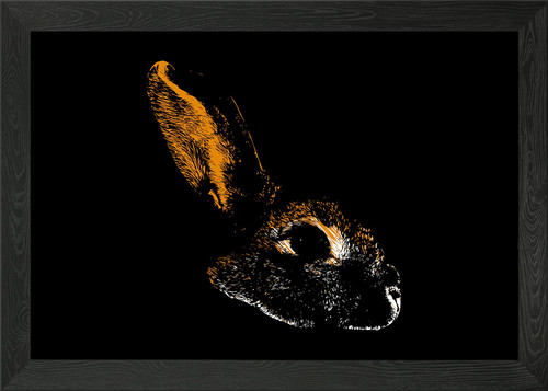 Rabbit framed wall art poster - art,