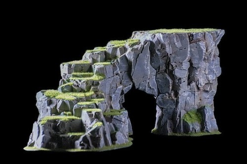 Rocky stepped hill - , arch