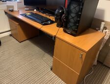 Quality Robust FFC Large Office Desk With Side Cabinet And Under Cabinet Keys