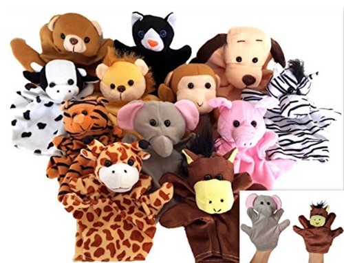 Velour animal hand - animal,