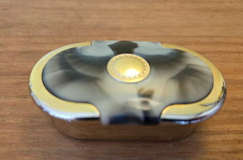 Vintage oval shaped - pill, box/