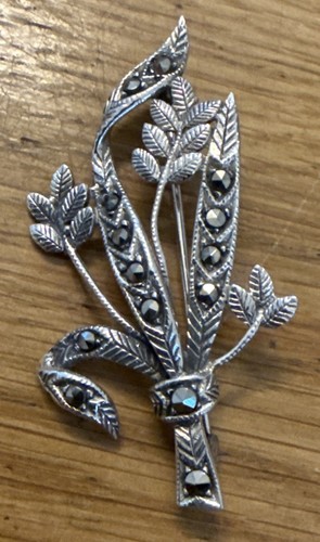 Vintage brooch silver - vintage,