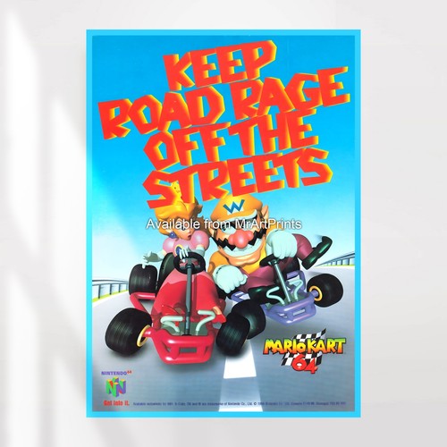 Mario kart poster nintendo - 64,