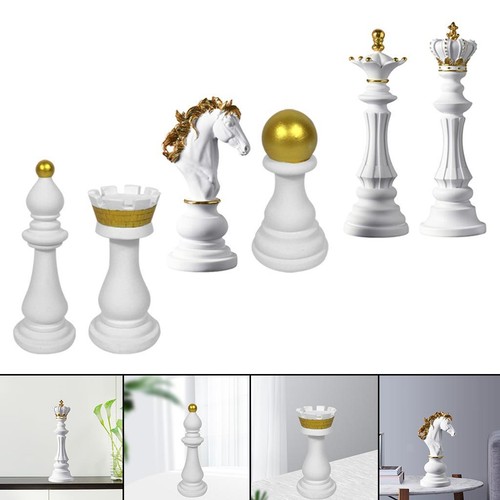 Chess pieces statue ornament - chess,