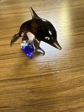 Glass dolphin 8cm figurine - a,