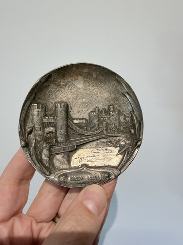 Antique pewter pin tray