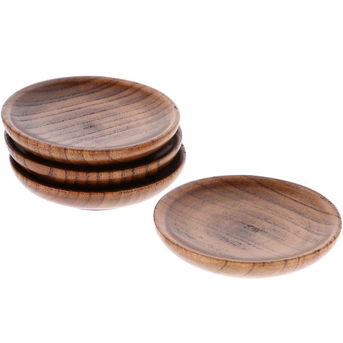 Pcs wooden dessert plates - wooden,