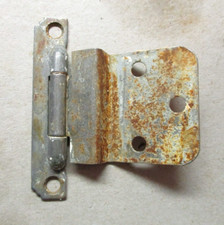 Stair Stepped Art Deco 3/8" Inset Cabinet Door Hinge Semi Concealed Antique 1920