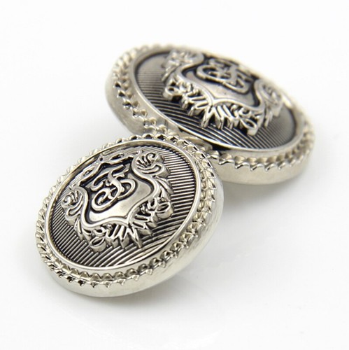 Metal shank buttons patterned - shank,