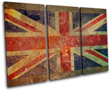 Union Jack Maps Flags TREBLE