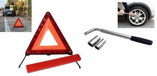 Car Warning Triangle Emergency Breakdown + Extendable Wheel Brace Tyre Remover