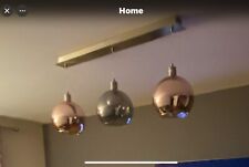 Dar 3 Light Pendent Bar Satin Chrome Finish