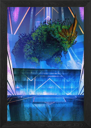 Topiary stomper framed - topiary, wall