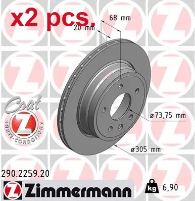 Pcs rear brake disc rotos - pcs,