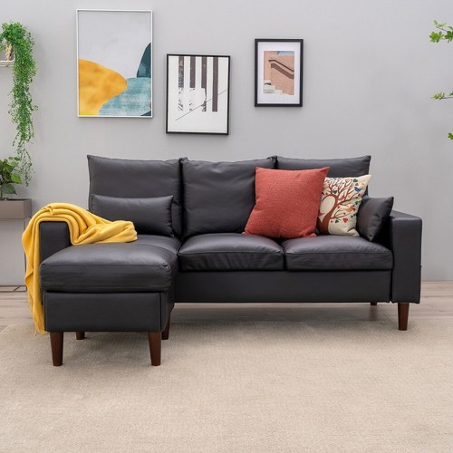 Artificial leather sofa 3 2 - artificial,