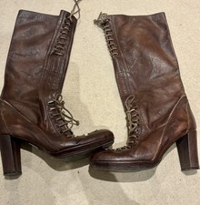 Y2K Lace Up Victorian Leather