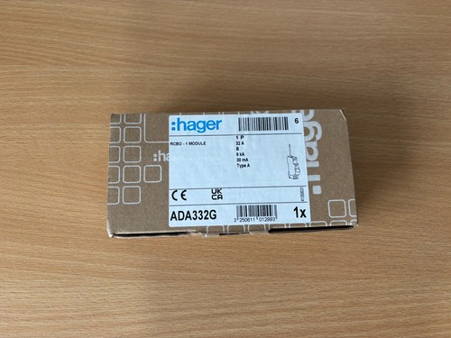 Hager 32a curve ada332g rcbo - b,