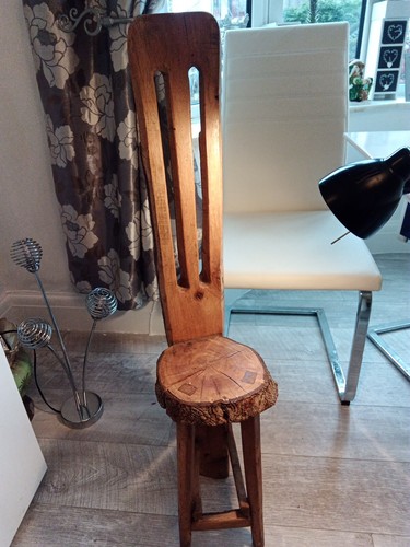 Contemporary rustic oak chair - rustic,