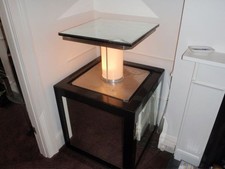 Vintage 70s Cube Fridge Black Mirrored Rock 'n' Roll. Totally unique, rising lid