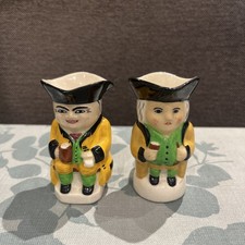 Vintage Miniature Toby Jugs x 2