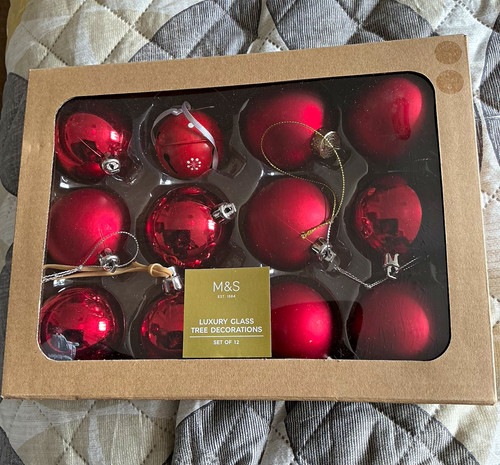 Luxury glass christmas - m&s,