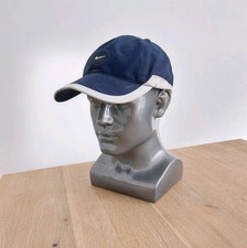 Nike Swoosh Vintage Baseball Cap Hat Adjustable / One Size / Navy Blue & Grey