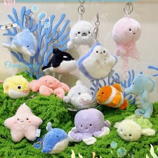 Marine Animals Plush Keychain
