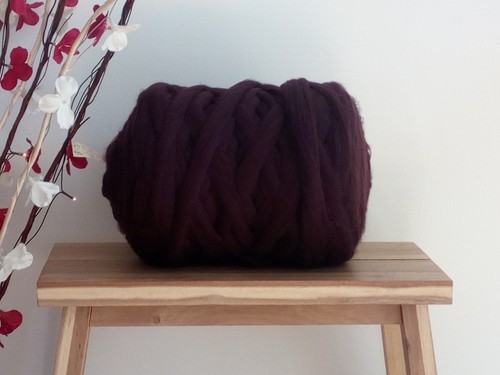 Aubergine merino wool - merino, tops
