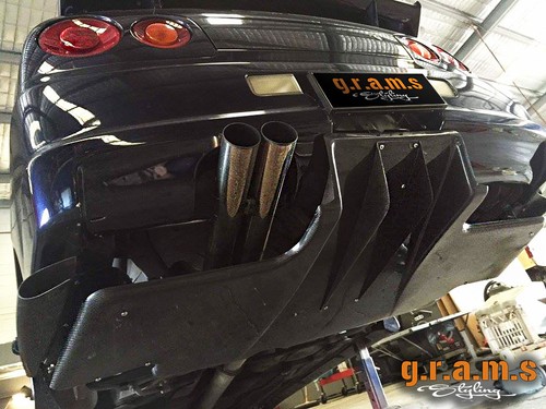 Carbon rear diffuser undertray - diffuser,