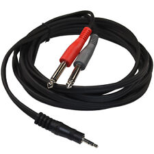 HQRP 10 ft 1/8 TRS to Dual 1/4