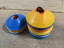 FOOTBALL RUGBY HOCKEY TRAINING CONES MULTICOLOURED x90 Approx