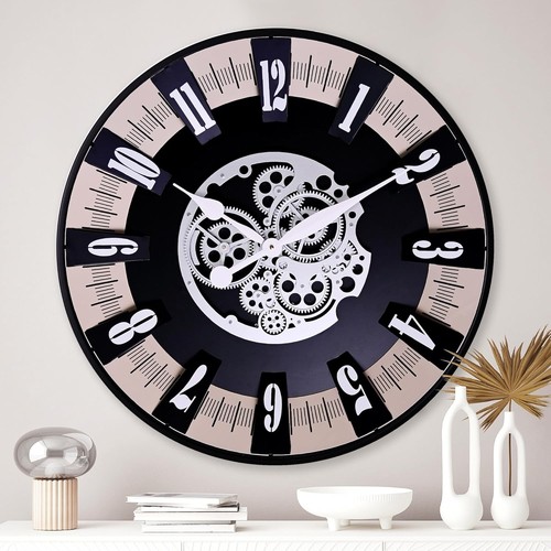 Moving gear wall - wall, clock