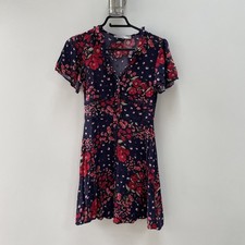 Oasis floral dress with red