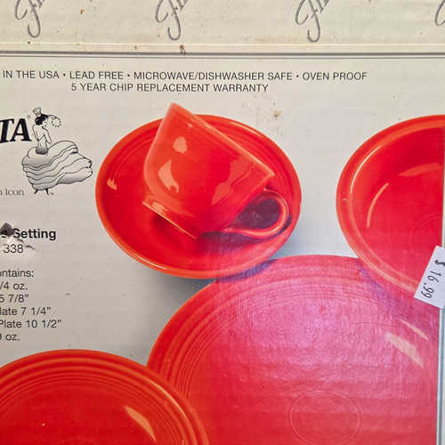 Fiesta red ceramic dinner - fiesta,