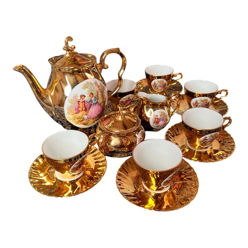 Vintage gold lustre - gold, demitasse