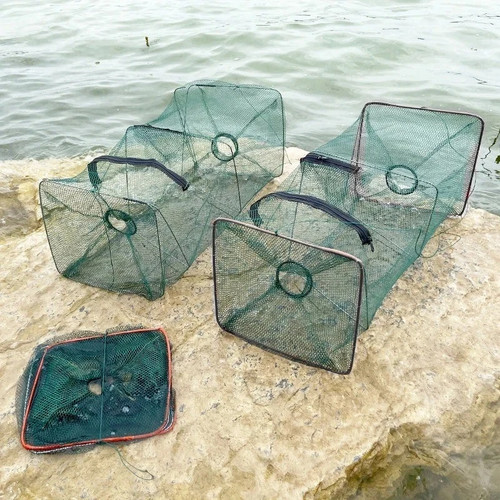 Foldable fish trap net - foldable, crab