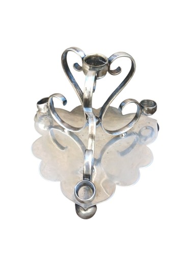 Art nouveau silver plated four - art,