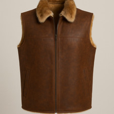 Men's Whisky Sheepskin Leather