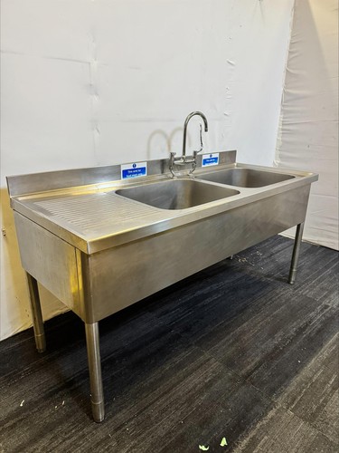 Industrial kitchen dual sink - dual,