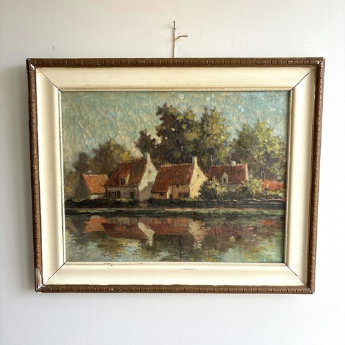 Rustic landscape oil painting - landscape,